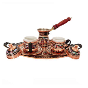 Tasse à expresso persane avec plateau – Style Demitasse en cuivre Fakher