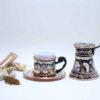 Tasse à expresso persane avec plateau - Style Demitasse en cuivre Fakher