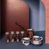 Tasse à expresso persane avec pot - Style Demitasse en cuivre Fakhr-Ara