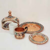 Tasse à expresso persane avec plateau - Style Demitasse en cuivre