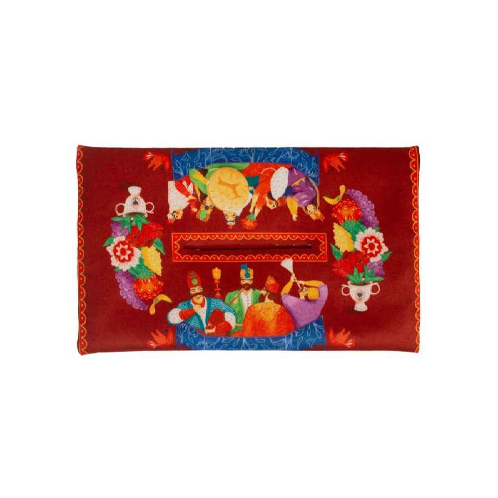 Porte-mouchoirs en velours persan – Élégance Ghajar