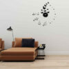 Horloge murale 3D minimaliste à monter soi-même avec motifs calligraphiques persans - Zendegi