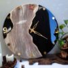 Horloge Murale en Résine Artisanale - Style Abstrait Barook