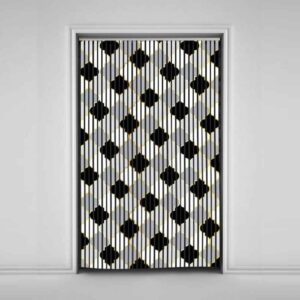 Velvet Vertical Blind Curtain – Abstract Shatranji Print