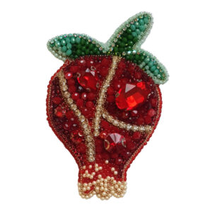 Épinglette Broche Féminine Perles – Design Grenade