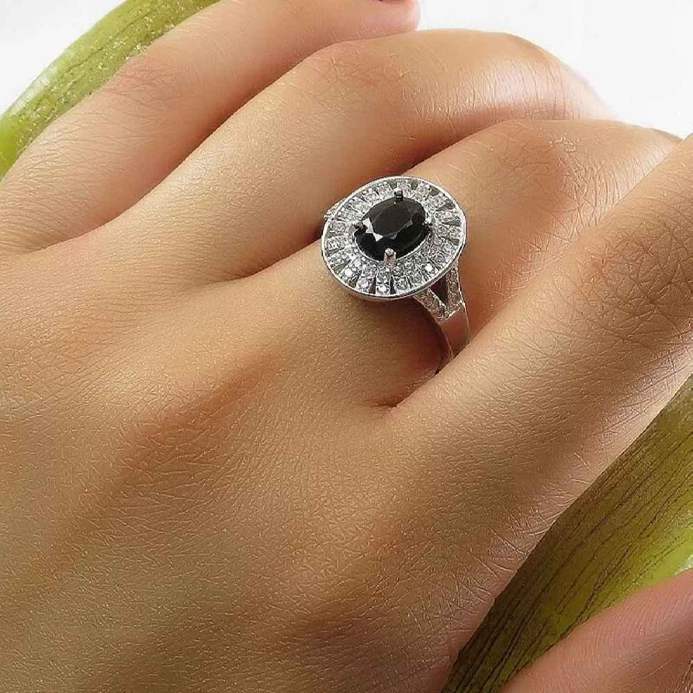 Bague de fiançailles en argent avec rubis rouge Bliss pour femmes Kiana Taranom