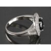 Bague de fiançailles en argent avec rubis noir Bliss pour femmes Kiana
