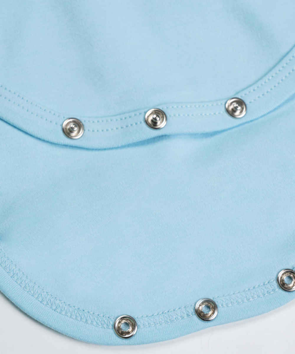 Body bébé à épaules rabattables bleues avec motif panda