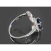 Bague de fiançailles en argent avec rubis bleu Bliss pour femmes Kabood