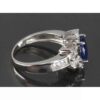 Bague de fiançailles en argent avec rubis bleu Bliss pour femmes Samira