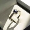 Bague de fiançailles en argent avec rubis bleu Bliss pour femmes Tabasom