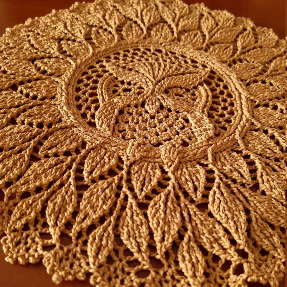 Nappe au Crochet Tricotée à la Main Modèle Hibou