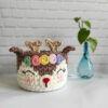 Panier de rangement en crochet modèle Ahoo (Cerf)