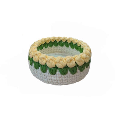 Panier de rangement en crochet modèle Laleh