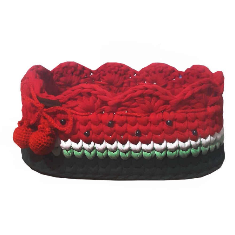 Panier de rangement en crochet modèle Yalda