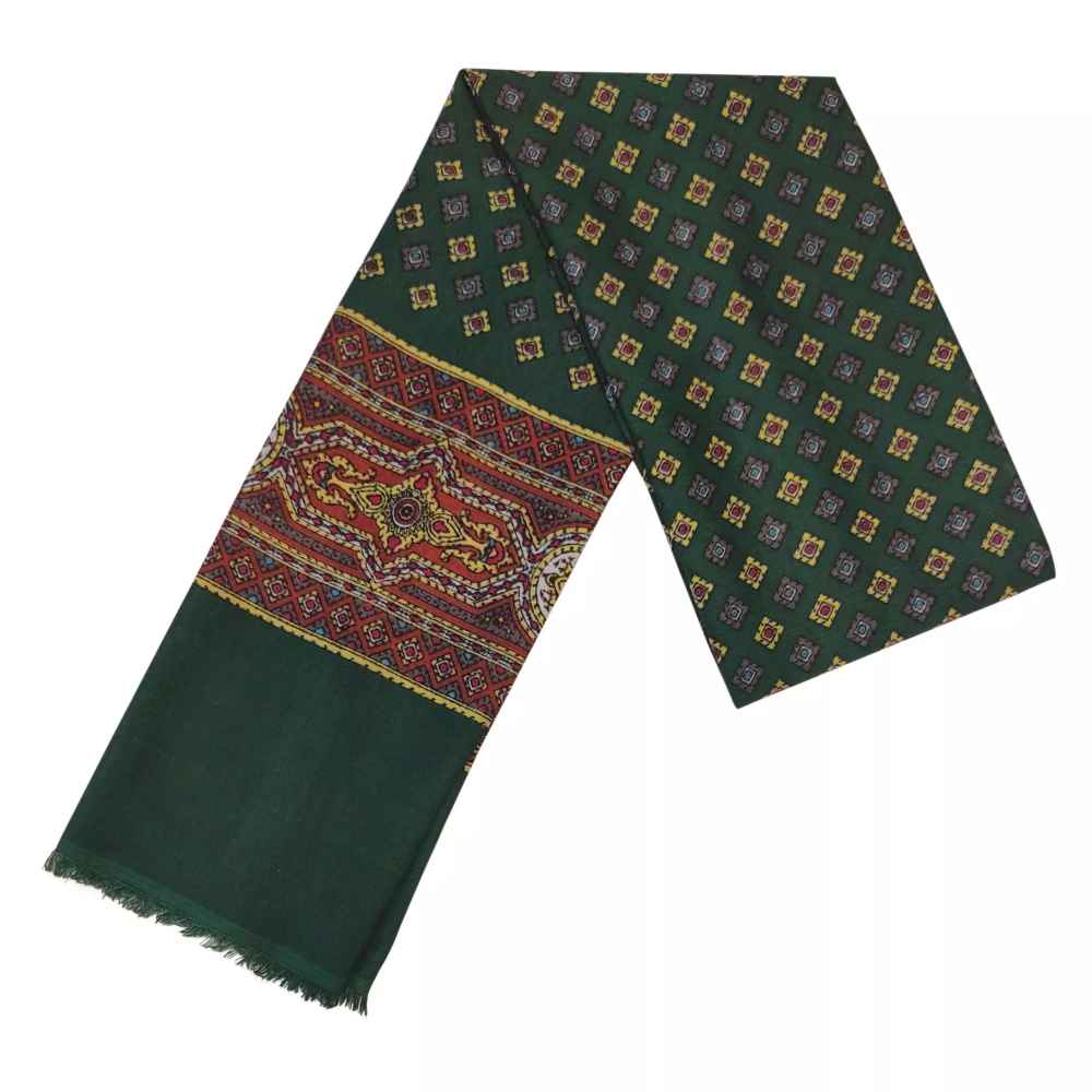 Châle Vert Cachemire pour Hommes - Turban Style Pakistanais