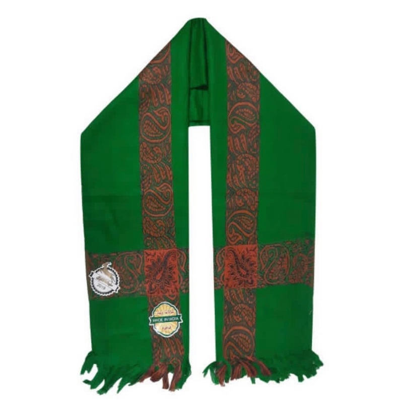 Châle Vert Cachemire pour Hommes - Style Pakistanais avec Motif Persil
