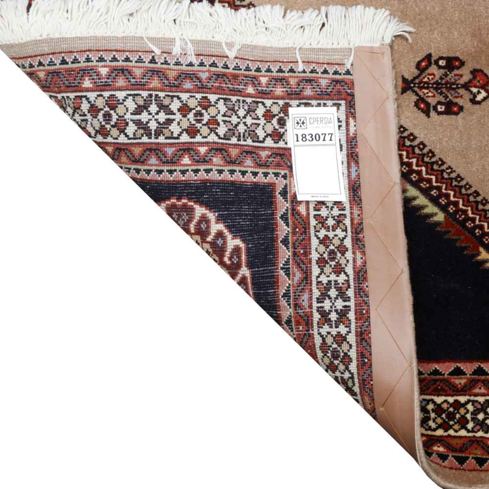 Tapis persan tribal noué à la main Médaillon Parva