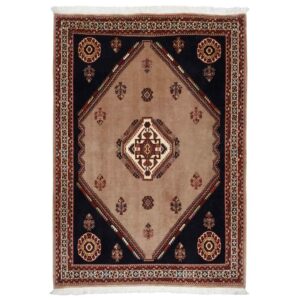 Tapis persan tribal noué à la main Médaillon Parva