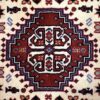 Tapis persan avec laine authentique noué à la main à Abadeh tribal rouge