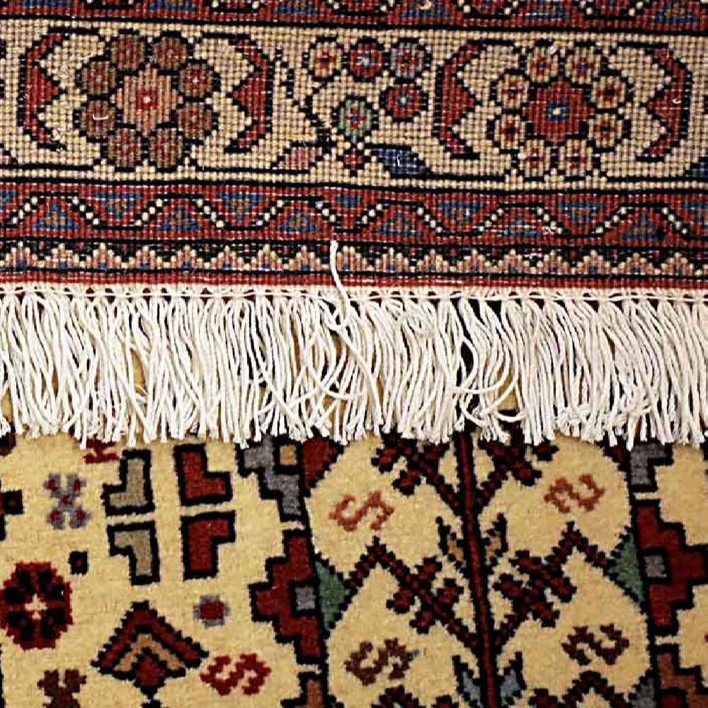 Tapis persan avec laine authentique noué à la main à Abadeh tribal rouge