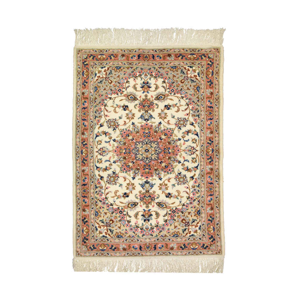 Tapis en laine persan noué à la main avec design Médaillon modèle Nahal