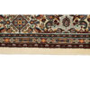 Tapis en soie persan noué à la main original à Golabetoon Riz Mahi brun