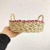 Panier de rangement en feuille de palmier tissé à la main persan modèle Artemis