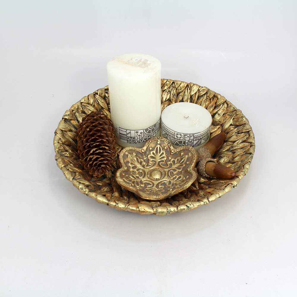 Panier en feuille de palmier tissé à la main persan modèle Souf