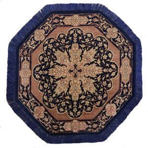 Nappe en Soie Nouée à la Main Thème Tapis Persan