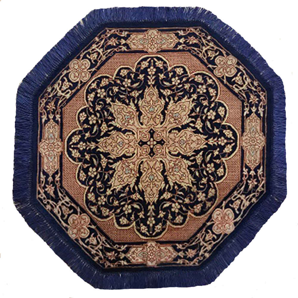 Nappe en Soie Nouée à la Main Thème Tapis Persan