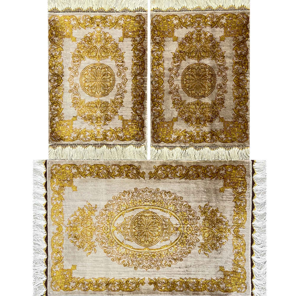 Nappe en Soie Nouée à la Main Thème Tapis Persan Modèle Versace