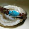 Bracelet en cuir pour hommes avec pierre précieuse turquoise