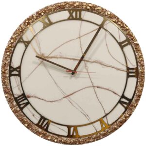 Horloge Murale en Résine Artisanale – Style Abstrait Elika