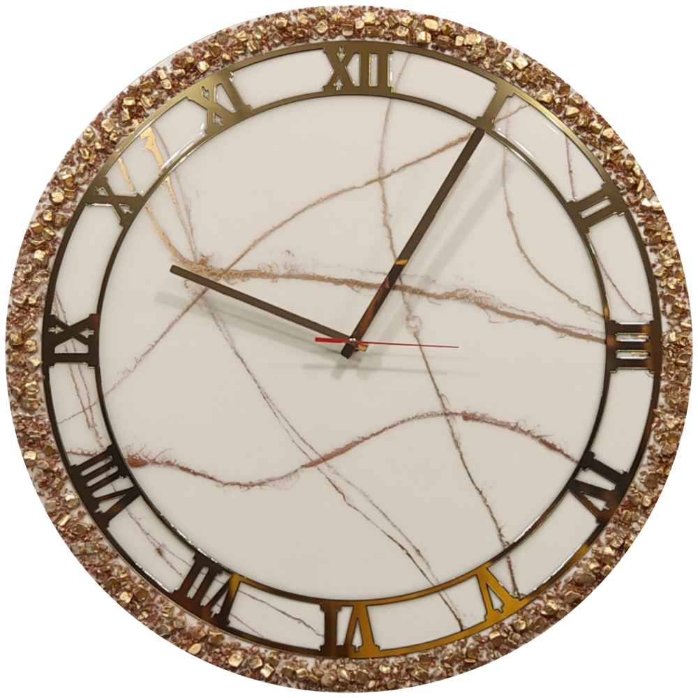 Horloge Murale en Résine Artisanale - Style Abstrait Elika
