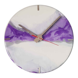 Horloge Murale en Résine Artisanale – Style Abstrait Hoora