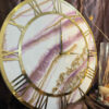 Horloge Murale en Résine Artisanale - Style Abstrait Marbre Design