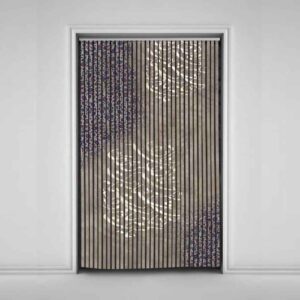 Persian Velvet Vertical Blind Curtain – Abstract Khatati Print