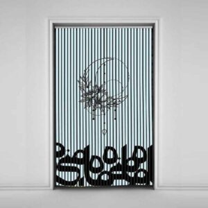 Persian Velvet Vertical Blind Curtain – Abstract Maah Print