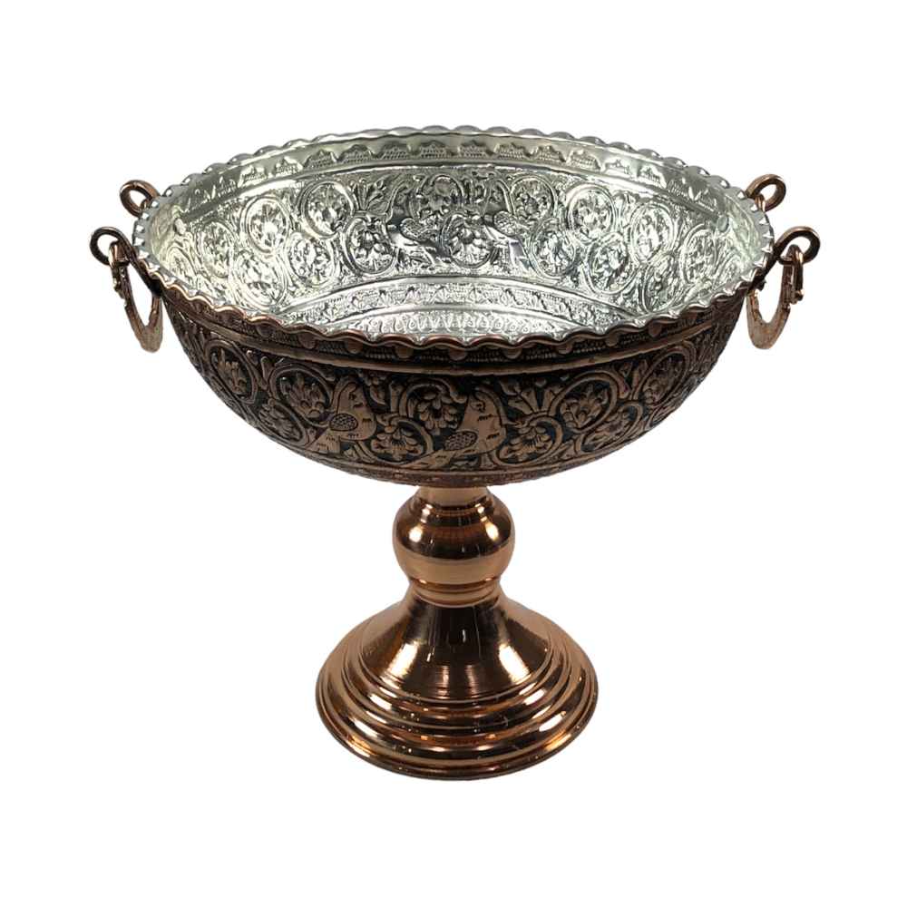 Coupe à Fruits Décorative en Cuivre Artisanale Persane Gravée Lara