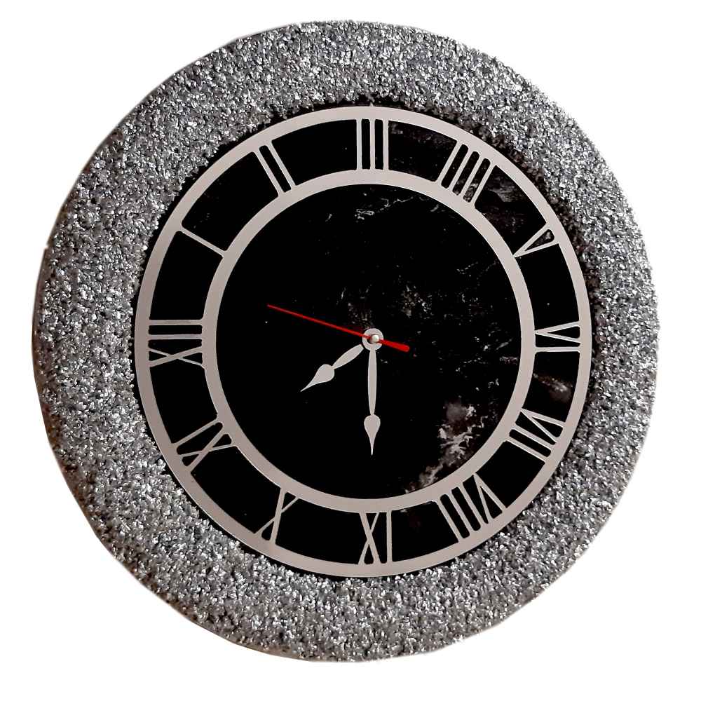 Horloge Murale en Résine Artisanale - Style Abstrait Shab