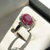 Bague de fiançailles en argent avec rubis rouge Bliss pour femmes Kiana Dorsa