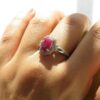 Bague de fiançailles en argent avec rubis rouge Bliss pour femmes Kiana Dorsa