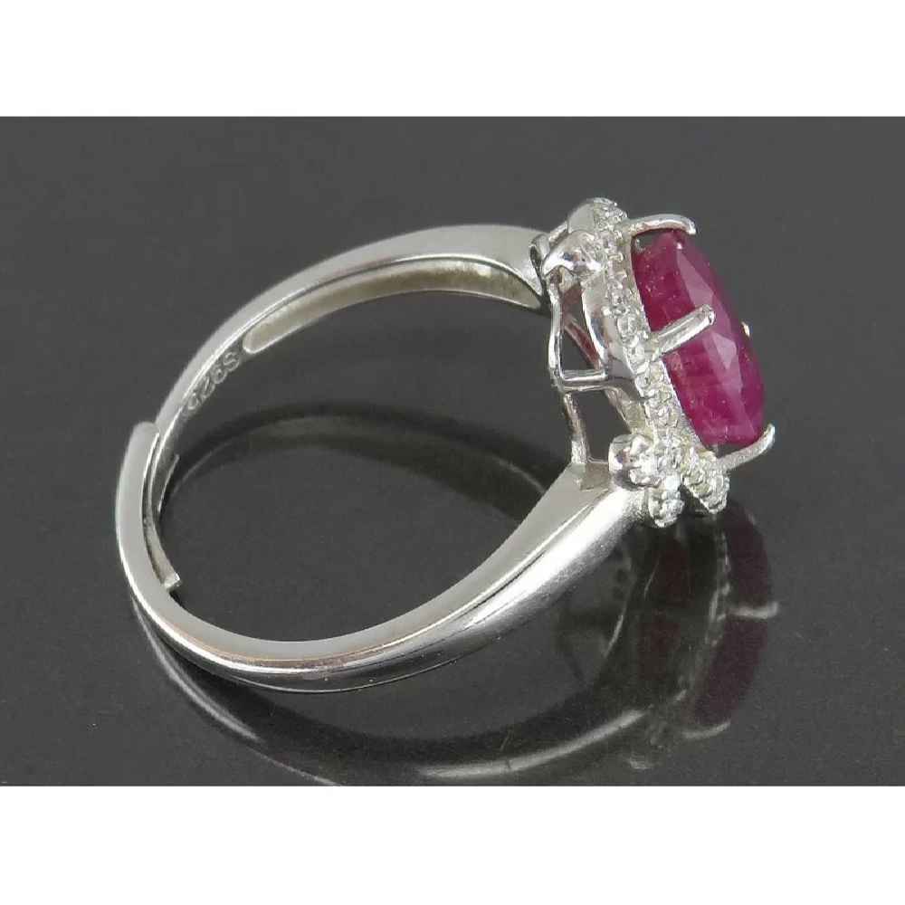 Bague de fiançailles en argent avec rubis rouge Bliss pour femmes Kiana Dorsa