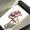 Bague de fiançailles en argent avec rubis rouge Bliss pour femmes Kiana Golnaz