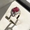 Bague de fiançailles en argent avec rubis rouge Bliss pour femmes Kiana Sarvenaz
