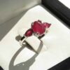 Bague de fiançailles en argent avec rubis rouge Bliss pour femmes Kiana Sina