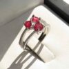 Bague de fiançailles en argent avec rubis rouge Bliss pour femmes Kiana Soha