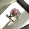 Bague de fiançailles en argent avec rubis rouge Bliss pour femmes Kiana Taban