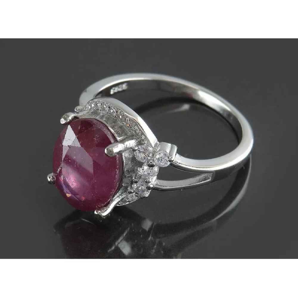 Bague de fiançailles en argent avec rubis rouge Bliss pour femmes Kiana Taranom
